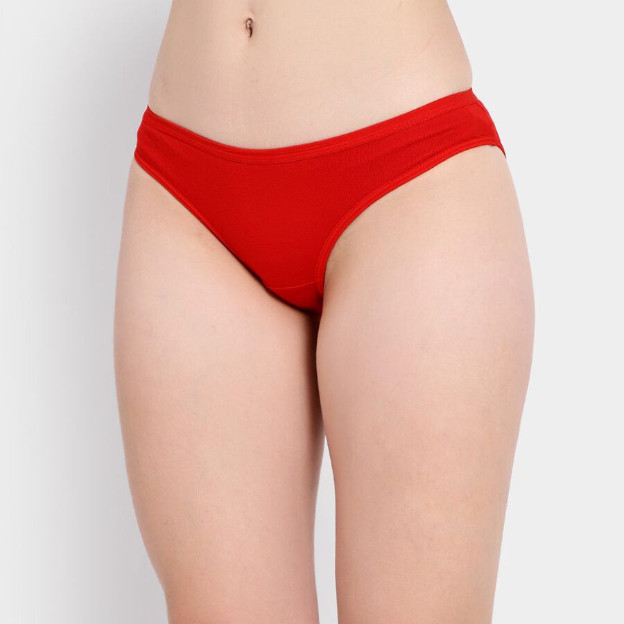 Ladies' Cotton Panty, Red, large
